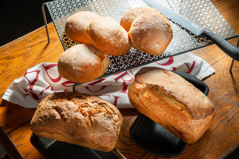Photography of breads freshly cooked on location
